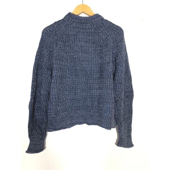 Madewell Mock Neck Sweater Marled Blue Grey NWT M - Picture 5 of 9